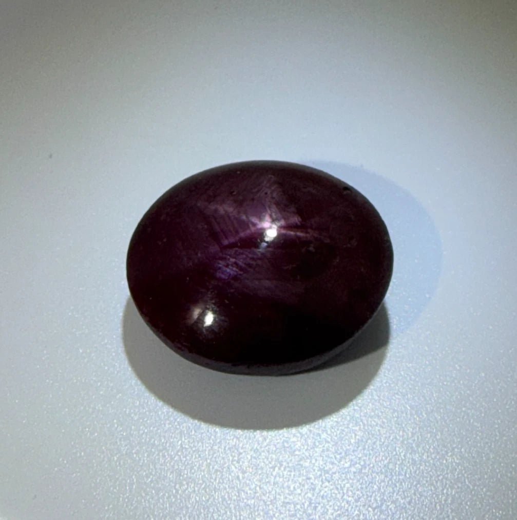 Natural Star Ruby 13.61 Carats Oval Cabochon 6 Ray Star Loose Gemstone - Devine & Co.