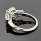 Consignment - Platinum 3.01ct Round Brilliant Natural Diamond GIA Baguettes Three-Stone Ring - platinum, diamond, ring - (...