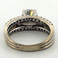 14K White Gold 1.30ct I2, H Round Brilliant Diamond Pave Engagement Ring Size 6.75