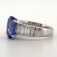 Oval Natural 2.79CT 18K/14K White Gold Tanzanite & Baguette Diamond Ring Size 7 - Devine & Co.