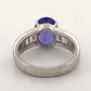 Oval Natural 2.79CT 18K/14K White Gold Tanzanite & Baguette Diamond Ring Size 7 - Devine & Co.