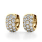 Pave Diamond Wide Huggie Hoop Earrings 1.52 - 3.04CTW - Devine & Co.