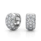 Pave diamond hoop earrings 1.52 - 3.04CTW - Devine & Co.