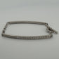 Platinum Diamond & Sapphire Bar Bracelet 1.40CTW Natural Diamonds 7 Inch Toggle - Devine & Co.