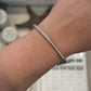 Platinum Diamond & Sapphire Bar Bracelet 1.40CTW Natural Diamonds 7 Inch Toggle - Devine & Co.