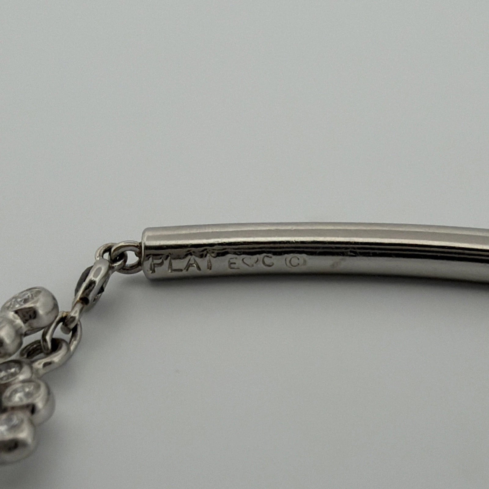 Platinum Diamond & Sapphire Bar Bracelet 1.40CTW Natural Diamonds 7 Inch Toggle - Devine & Co.