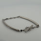 Platinum Diamond & Sapphire Bar Bracelet 1.40CTW Natural Diamonds 7 Inch Toggle - Devine & Co.