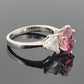 Platinum Natural Padparadscha Sapphire Trillion Diamond Ring 2.16ct .70ctw AIGS - Devine & Co.
