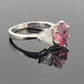 Platinum Natural Padparadscha Sapphire Trillion Diamond Ring 2.16ct .70ctw AIGS - Devine & Co.