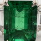 Platinum Natural Zambian Emerald Ring 3.62ct GIA Origin Report Trapezoid Diamond - Devine & Co.