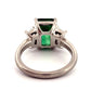 Platinum Natural Zambian Emerald Ring 3.62ct GIA Origin Report Trapezoid Diamond - Devine & Co.
