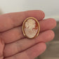 Vintage Hand-Carved Shell Cameo 14K Gold 3.57g Pendant Brooch 3.75cm x 2cm