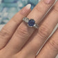 Natural Oval Sapphire Diamond 18K Gold 2.75ctw Sapphire 1.00ctw Dia Ring Size 5