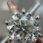 14K Rose Gold & White Gold 0.96ct Natural Diamond Solitaire Engagement Ring Size 4.25
