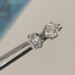 Natural Asscher Cut Diamond 14K White Gold 2.00ctw SI1–SI2 H-I Stud Earrings