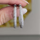 3.50ctw VS G-H Inside-Outside Pave Set 18K White Gold Diamond Hoop Earrings