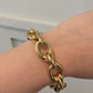 Heavy Italian 14K Yellow Gold  29.78 Grams 9”-15mm Wide Oval Link Bracelet
