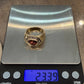 14K Yellow Gold Men’s Custom 23.39 Grams Whiskey Topaz & Diamond Ring Size 12.5