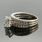 14K White Gold 1.30ct I2, H Round Brilliant Diamond Pave Engagement Ring Size 6.75
