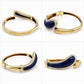 Vintage 14K Yellow Gold Lapis Lazuli Diamond Bypass Bangle Bracelet 24.33g