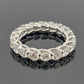 18K White Gold Diamond Eternity Trellis Band Round Brilliant 3.39ctw G-H-I SI by Devine & Co — band detail