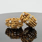 David Webb Signed 18K Gold Platinum Diamond Hoop Clip Earrings 18.68g