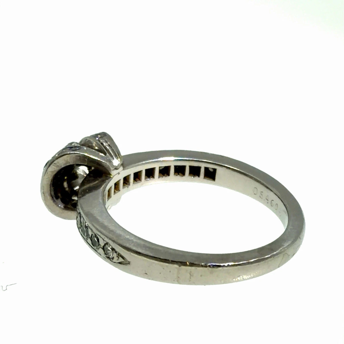 Authentic Tiffany & Co. Platinum Diamond Ribbon Ring 0.41ct F VS1 Size 3.5