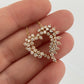 Vintage 14K Yellow Gold Diamond Open Heart Slide Pendant Necklace VS 1CTW 16"