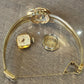 Vintage Hamilton 14K Yellow Gold Hidden Watch Bracelet Florentine Leaf Diamonds by Devine & Co — profile view
