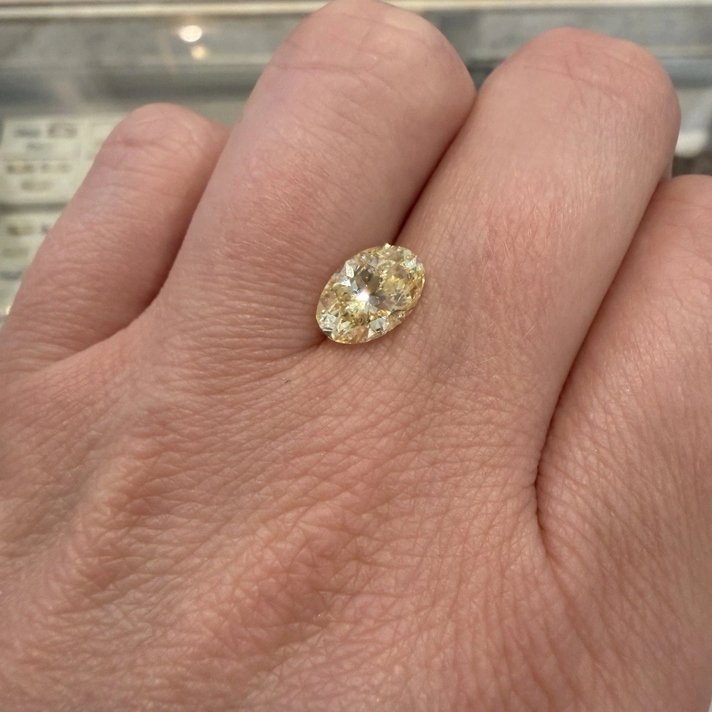 Natural Fancy Yellow Diamond GIA 2.12ct Oval Brilliant I2 Loose Diamond, certificate detail