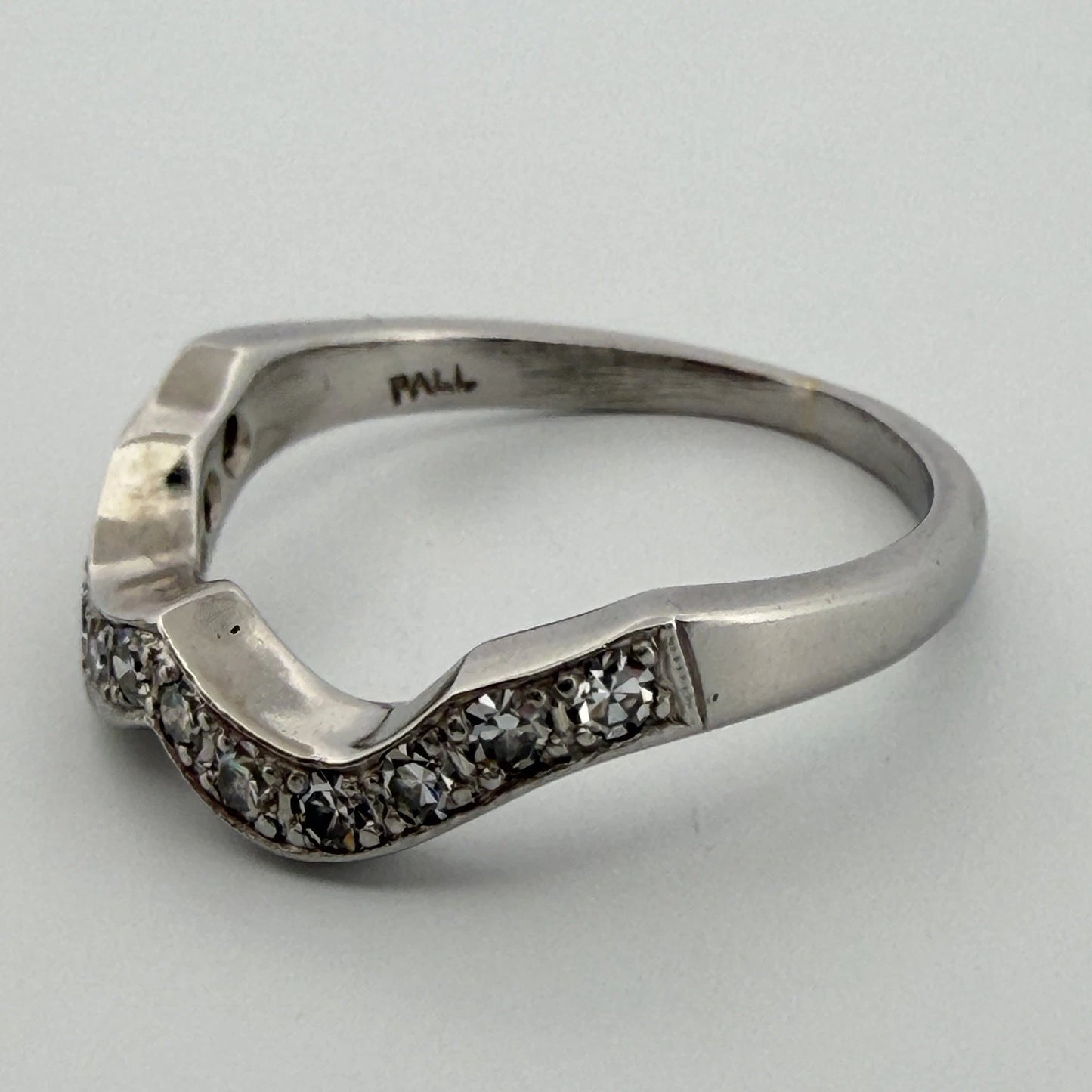 Antique Palladium Diamond Bridal Set OEC Transitional Cut Ring Size 8 1.90CTW