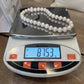Cultured Pearl Necklace Strand Near Round/Oblong Silver Clasp 17" 11.8-13.4mm