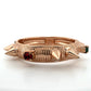 Mawi London Multicolor Crystal & Spike Embedded Cuff Magnetic Bracelet 73g