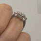 Platinum Three-Stone Ring 4.10ct Emerald Cut Natural Diamond GIA with Trillions by Devine & Co — back view