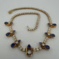 Custom Michael Sherman 18K Gold Natural Tanzanite and Diamond Necklace