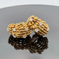 David Webb Signed 18K Gold Platinum Diamond Hoop Clip Earrings 18.68g