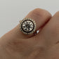 Vintage 3.00ctw Natural Diamond Circular Brilliant Halo Ring GIA Report 14K/15K, scale detail