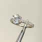 14K White Gold Engagement Ring GIA .96ct Round Natural Diamond SI1 I Size 4.75 by Devine & Co — front view