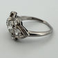 Antique Palladium Diamond Bridal Set OEC Transitional Cut Ring Size 8 1.90CTW