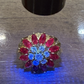 14K Yellow Gold Marquise Ruby & Diamond Cluster Ring – 8.45g – Adjustable 4.5–7 by Devine & Co — front view