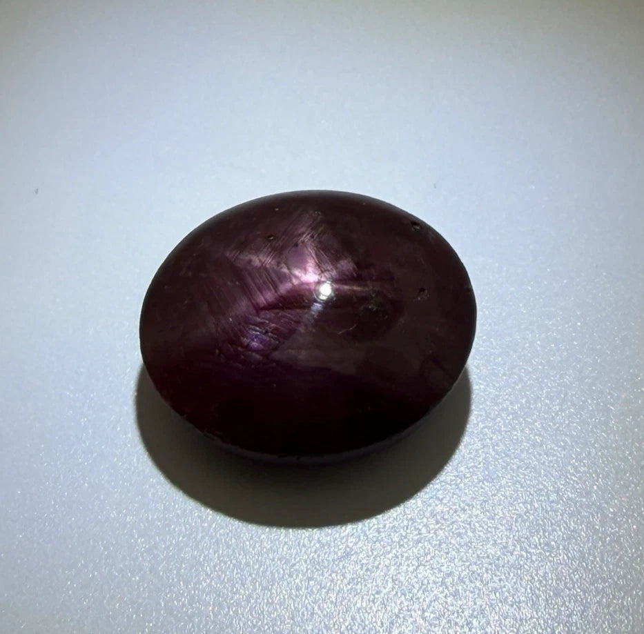 23.48 Carat Natural Oval Cabochon Star Ruby GIA Certified No Heat With Ring Mold, additional view