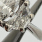 Natural 1.55ct GIA Elongated Oval Diamond Three-Stone Ring 14KW G SI1 Half Moon