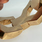 Vintage 14K Yellow Gold Wide Link Bracelet Schiaparelli Hamilton Hidden Watch