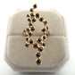 LITO DNA Ring 18K Gold Black Rose Cut Diamond Ring Approx 1.50CT Size 5.5