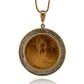 1909 $20 Liberty Gold Coin Diamond Bezel Pendant 14K Gold Necklace 54.62g