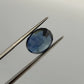 Natural Heated Thailand Loose Blue Sapphire GIA 6.37ct Oval Faceted, close-up detail
