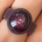 23.48 Carat Natural Oval Cabochon Star Ruby GIA Certified No Heat With Ring Mold, profile detail
