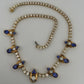 Custom Michael Sherman 18K Gold Natural Tanzanite and Diamond Necklace