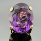 Vintage 14K Yellow Gold Large Oval Amethyst Cocktail Ring ~50ct, 17.7g