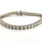 14K White Gold Natural Round Diamond Tennis Bracelet 9.80 ctw 7" G-H VS-SI by Devine & Co